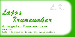 lajos krumenaker business card